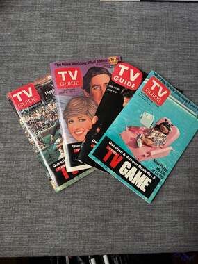 Vintage 1984 TV Guide's TV Game Trivia Question & Answer Books No. 1-4 Set